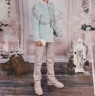 Traje comunión niño - azul claro.