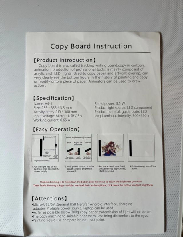 Pizarra electrónica calcar A4