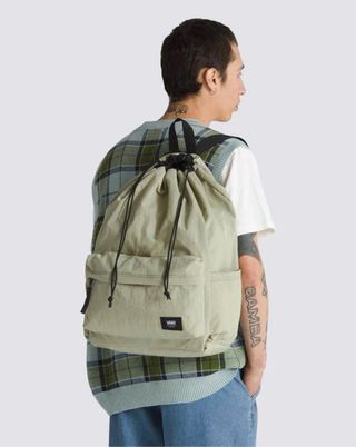 Mochila Vans beige - Old Skool Cinch.NUEVA