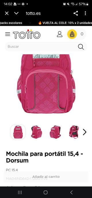 Mochila Totto para portatil