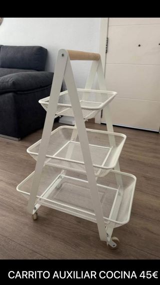 Carrito auxiliar cocina IKEA blanco