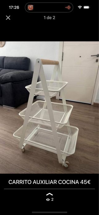 Carrito auxiliar cocina IKEA blanco