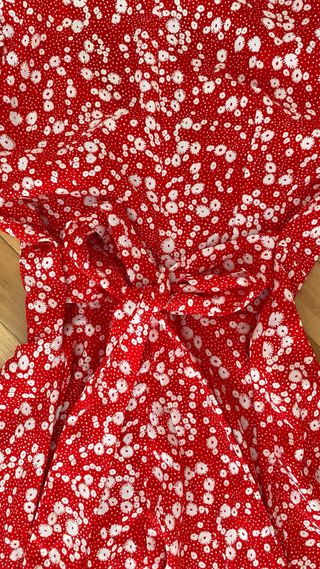Vestido rojo flores