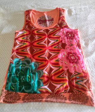 Camiseta verano Desigual mujer M o 38-40.Perfecta!