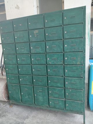 Mobile stile Cassetta Postale Metallo Verde 