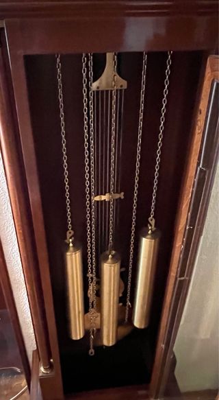 Reloj antiguo de pie Tempus Fugit