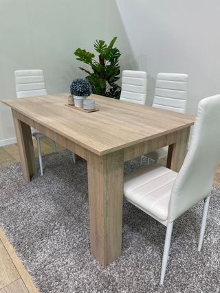 Mesa Comedor 4 Sillas Blanca