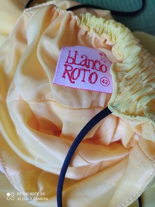 Vestido Amarillo Blanco - Talla poco