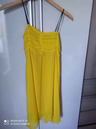 Vestido Amarillo Blanco - Talla poco