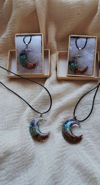 Colgante Orgonita Luna 7 Chakras