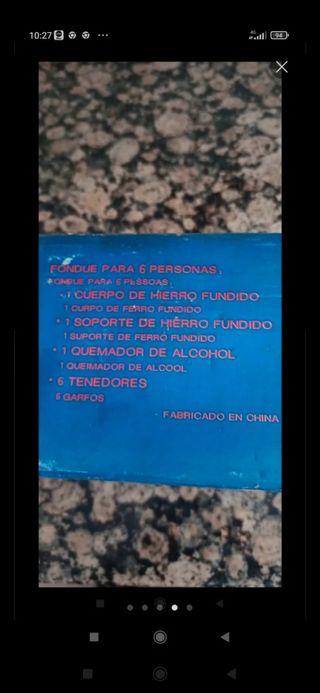 Fondue de hierro fundido para 6 personas