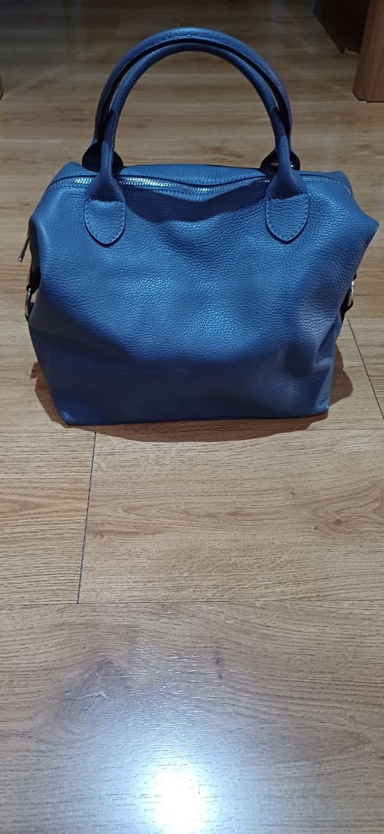 Bolso Piel Azul Bebé