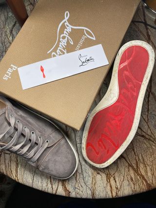 Louboutin Sneakers Uomo Grigie