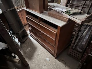 Cajonera antigua mármol-madera
