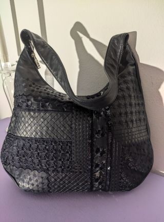 Braccialini borsa a spalla in vera pelle blu
