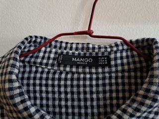 Camisa cuadros Mango - Azul y blanco