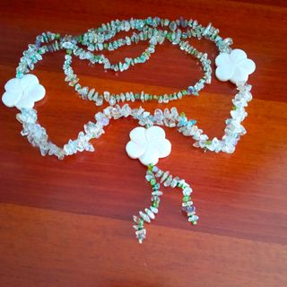 Collana Vintage Madreperla e cristallo di rocca