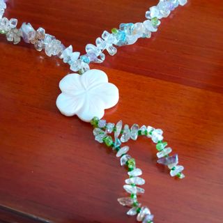 Collana Vintage Madreperla e cristallo di rocca