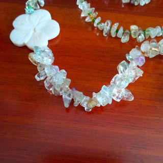 Collana Vintage Madreperla e cristallo di rocca