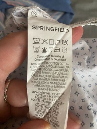 Camisa mamga larga Springfield de hombre, talla s