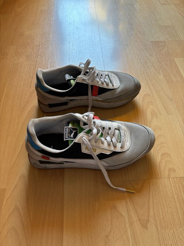 Puma - Zapatillas grises y blancas