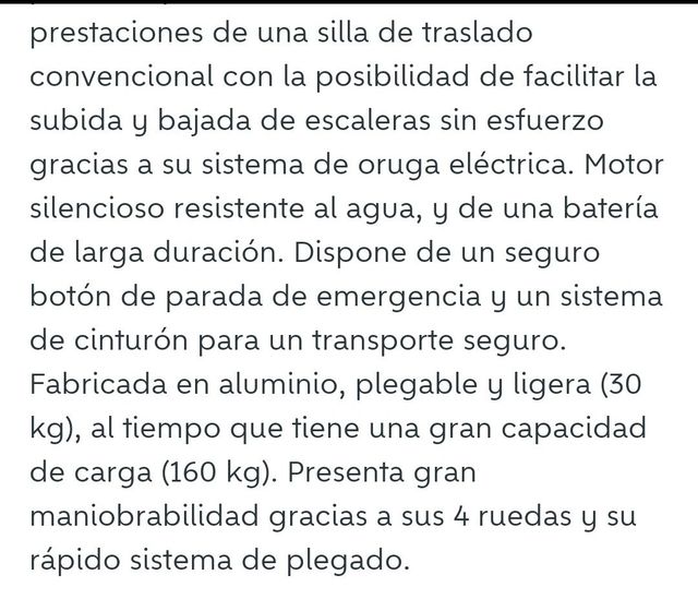 Silla salvaescaleras eléctrica PS190