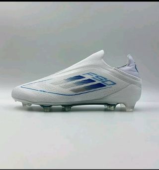 Adidas F50 Botas Fútbol Blancas-Azules