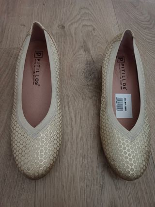 Pitillos dorados - Zapatos planos