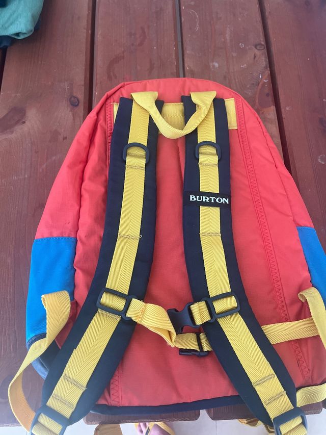 Mochila Burton naranja y azul
