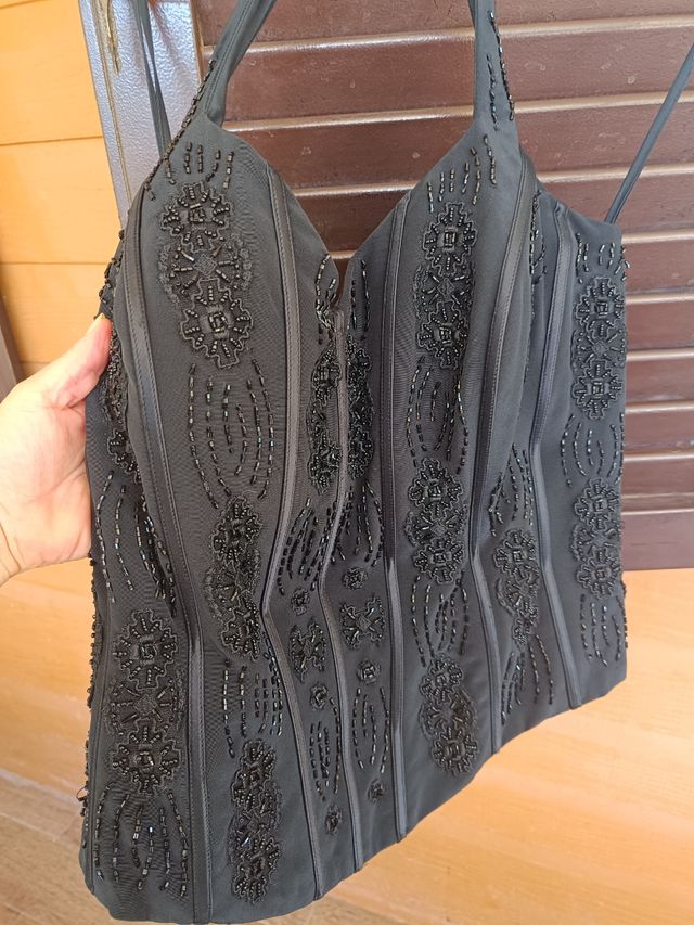 Abito lungo nero da cerimonia