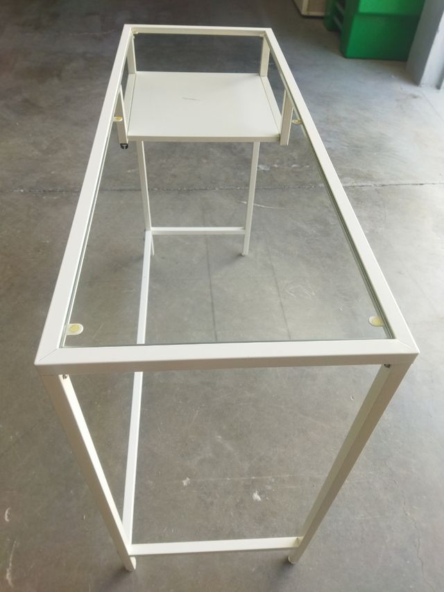 Escritorio cristal blanco