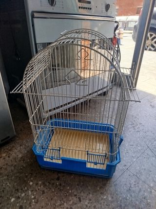 Jaula pájaros - Blanca y Azul