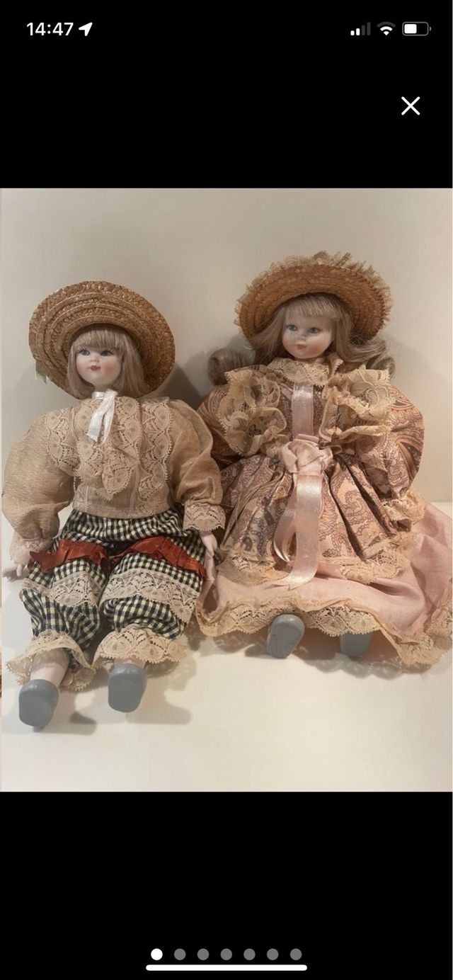 Bambole Vintage SABA made in italy porcellana