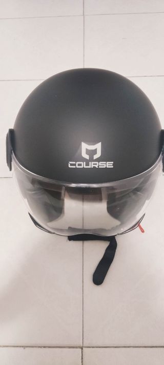 Casco moto Jet COURSE negro mate