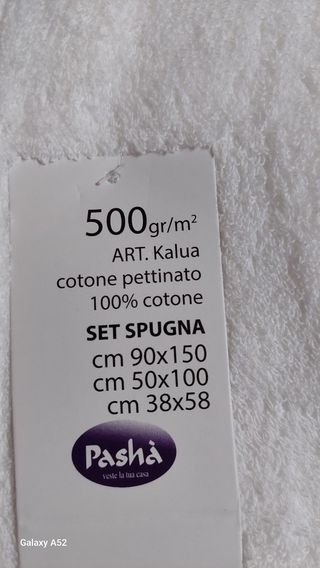 Set Asciugamani Spugna Cotone 100% - Pasha