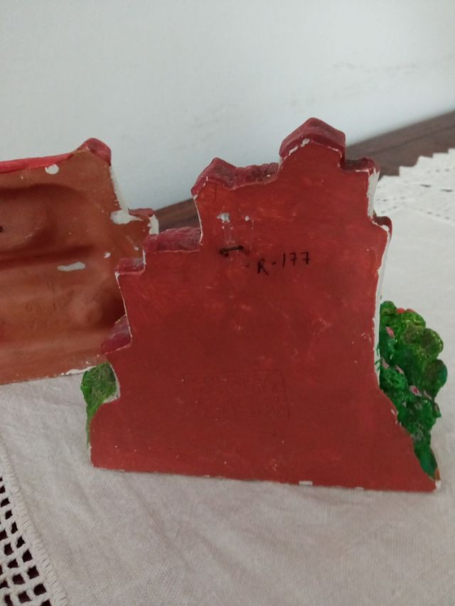 2 Mini Casas Decorativas Cerámica