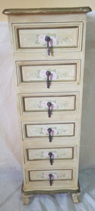 SINFONIER B & B DE 6 CAJONES CON ADORNOS FLORALES.