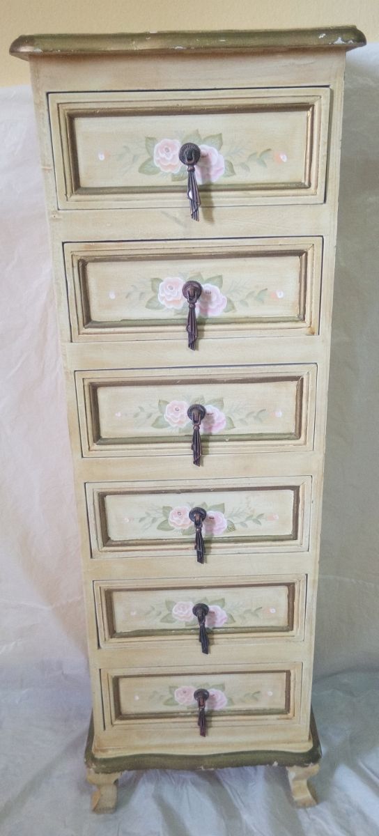 SINFONIER B & B DE 6 CAJONES CON ADORNOS FLORALES.