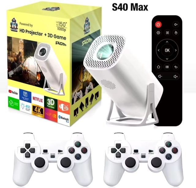 Proyector Gamer S40 Max + 2 mandos