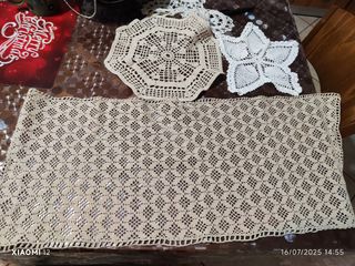 3 Centrini uncinetto fatti a mano