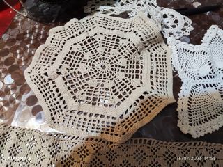 3 Centrini uncinetto fatti a mano