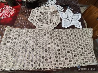 3 Centrini uncinetto fatti a mano