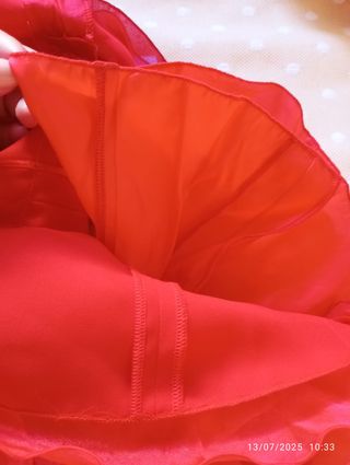 Falda roja tul