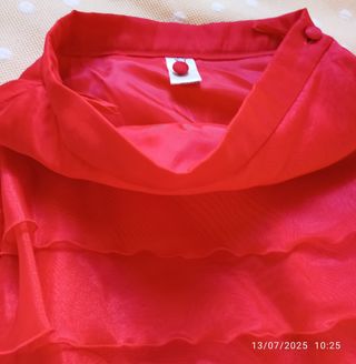 Falda roja tul