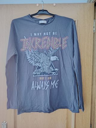 Camiseta gris Zara Boys - Talla 13-14