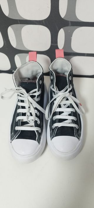 Converse plataforma negras talla 35