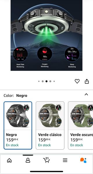 TIMU Smartwatch Militar - Negro