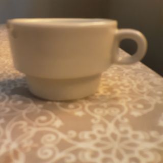 6 Tazas café hostelería apilables blancas