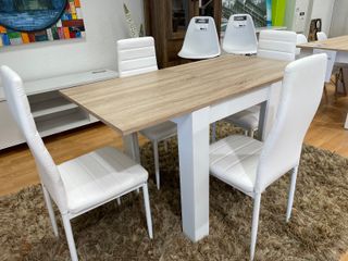 Mesa Comedor 4 Sillas Blanca