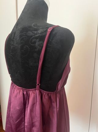 Top Benetton scollato rosso borgogna